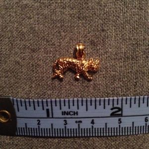14K Gold Plated Tiger Charm